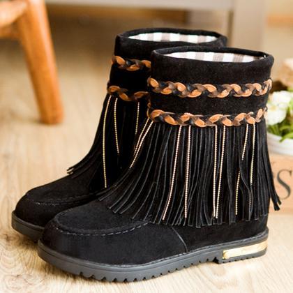 Fringe Ankle Boots For Autumn Winter