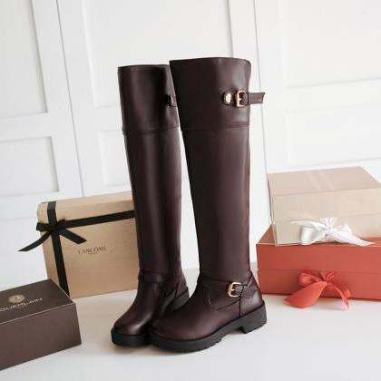 square heel slip on boots