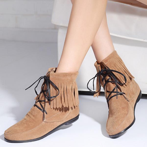 Fringe Ankle Boots on Luulla