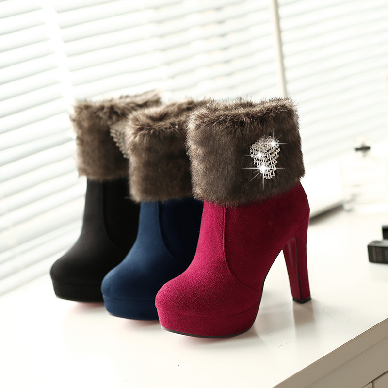 Flatform High Heel Over The Knee Buckle Leather Women Boots on Luulla